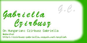 gabriella czirbusz business card